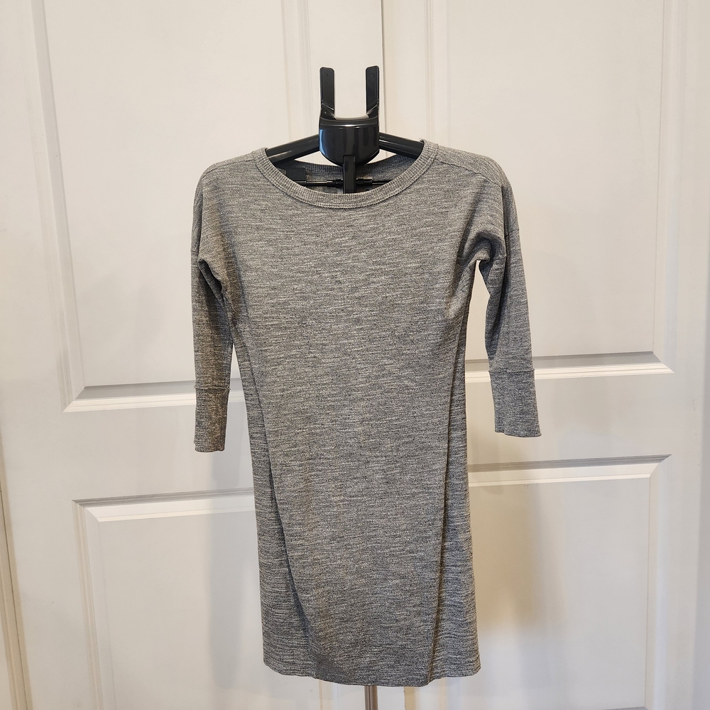 Rag & Bone Knit Heather Gray 3/4 Sleeve Bodycon Sweater Dress